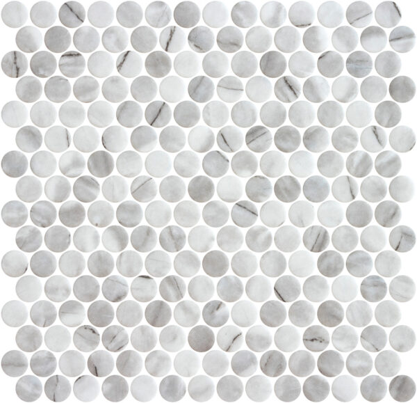 Penny Inverno Grey Matte - Glass Mosaic by ONIX